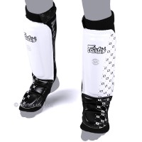 FAIRTEX Ochraniacze Piszczeli i Stopy SP6 Neoprene do MMA Biało-Czarne