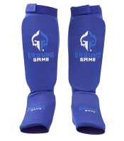 GROUND GAME Ochraniacze Piszczeli i Stopy Elastyczne z Rzepem Niebieskie