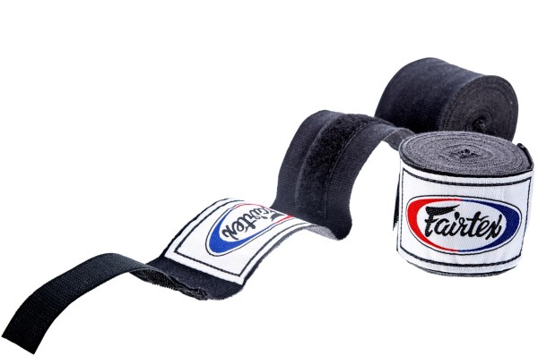 Owijki FAIRTEX Bandaże Bokserskie HW2 Czarne 4,5m (elastyczne)