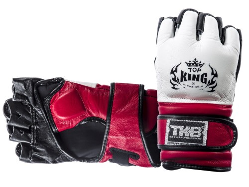 TOP KING Rękawice MMA TKGGE EXTREME Biało-Czerwono-Czarne