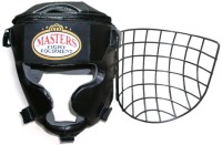 MASTERS Kask Karate / Krav Maga z Kratą Metalową Skórzany KSS-K Czarny