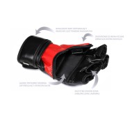 RING SPORT Rękawice MMA Czarno-Czerwone