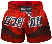 BELTOR Spodenki Muay Thai Czerwone
