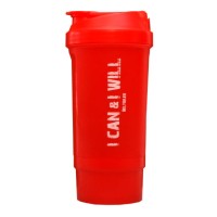 BELTOR Shaker Dwukomorowy 500ml Czerwony