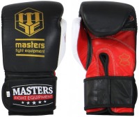 MASTERS Rękawice Bokserskie RBT-GEL Czarno-Czerwone