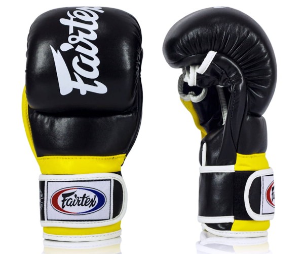 FAIRTEX Rękawice MMA / Krav Maga Sparingowe FGV18 Czarno-Żółte