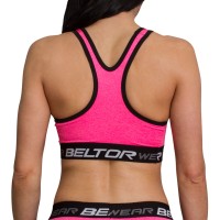 BELTOR Stanik Sportowy Top Damski Pink Neon 01