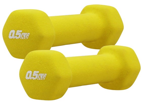 PLATINUM FITNESS Hantelki Żeliwne Pokryte Neoprenem 2x 0,5kg