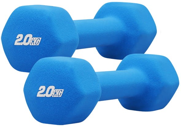 PLATINUM FITNESS Hantelki Żeliwne Pokryte Neoprenem 2x 2kg
