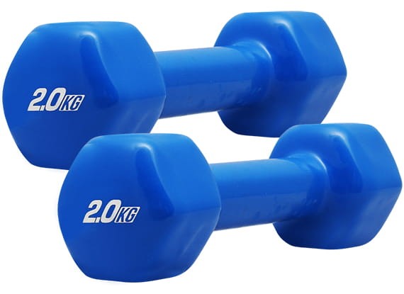 PLATINUM FITNESS Hantelki Żeliwne w Osłonie Winylowej 2x 2kg