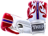 TOP KING Rękawice Bokserskie World Series Biało-Czerwone