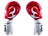 TOP KING Rękawice Bokserskie World Series Biało-Czerwone