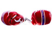 TOP KING Rękawice Bokserskie World Series Biało-Czerwone