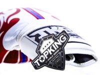 TOP KING Rękawice Bokserskie World Series Biało-Czerwone