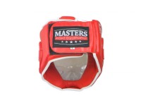 MASTERS Kask do Karate / Kickboxingu z Maską Kratką Plastikową Czerwony WAKO