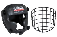 MASTERS Kask Karate / Krav Maga z Kratą Metalową KSS-4BPK Czarny