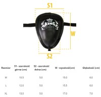 TOP KING Suspensor Ochraniacz Krocza Muay Thai Metalowy Niebieski