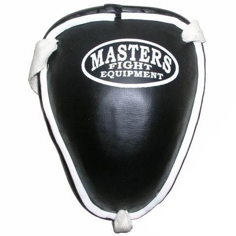 MASTERS Suspensor Ochraniacz Krocza Muay Thai Metalowy S-4 Czarny