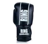 RING SPORT Rękawice Bokserskie COMPETITION Czarne