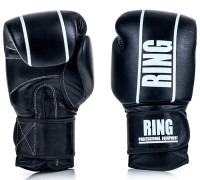RING SPORT Rękawice Bokserskie COMPETITION Czarne