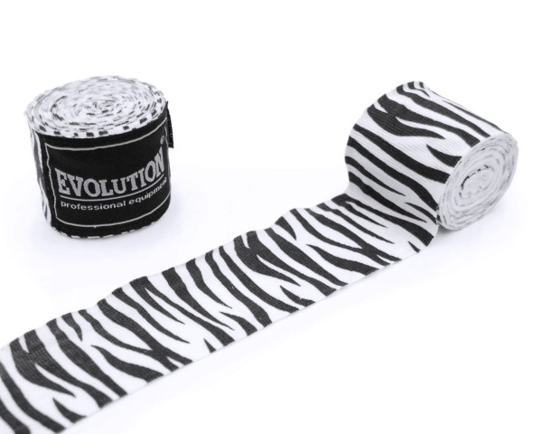Owijki EVOLUTION Bandaże Bokserskie 4,5m ZEBRA (elastyczne)