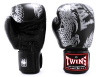 TWINS Rękawice Bokserskie FBGVL3-49 Dragon Czarno-Srebrne