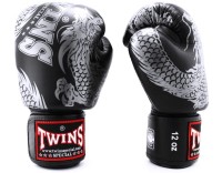 TWINS Rękawice Bokserskie FBGVL3-49 Dragon Czarno-Srebrne