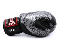 TWINS Rękawice Bokserskie FBGVL3-49 Dragon Czarno-Srebrne