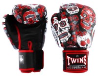 TWINS SPECIAL Rękawice Bokserskie FBGVL3-53 Skull Czerwono-Czarne