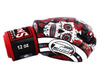 TWINS SPECIAL Rękawice Bokserskie FBGVL3-53 Skull Czerwono-Czarne
