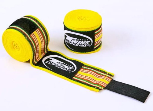Owijki TWINS SPECIAL Bandaże Bokserskie CH-2 Żółte 5m (bawełniane)