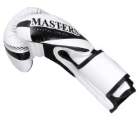 MASTERS Rękawice Bokserskie RPU-CRYSTAL Biało-Czarne