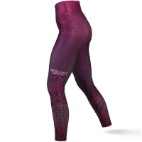 GROUND GAME Legginsy Damskie Mandala Fioletowe