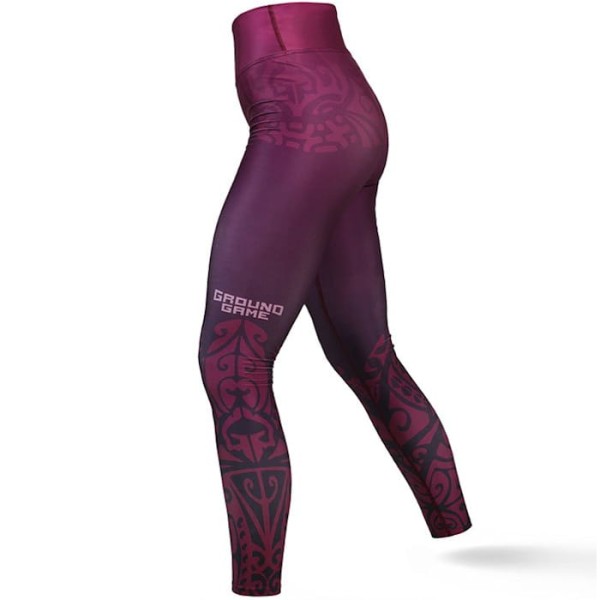 GROUND GAME Legginsy Damskie Mandala Fioletowe