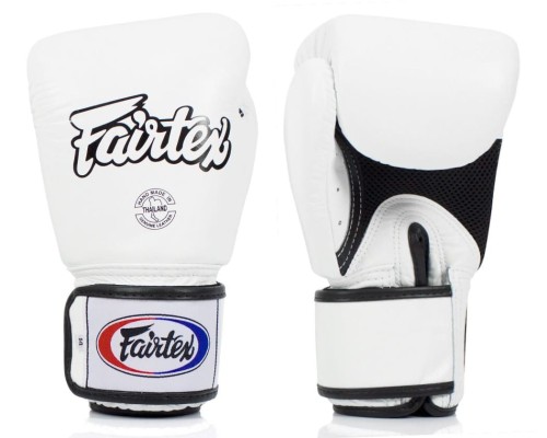 FAIRTEX Rękawice Bokserskie BGV1-B Białe z Siateczką