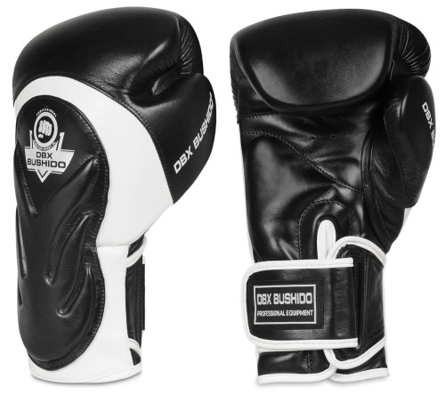 BUSHIDO Rękawice Bokserskie WRIST PROTECT 2 Czarno-Białe