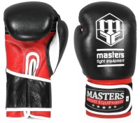 MASTERS Rękawice Bokserskie RBT-A Czarno-Czerwone