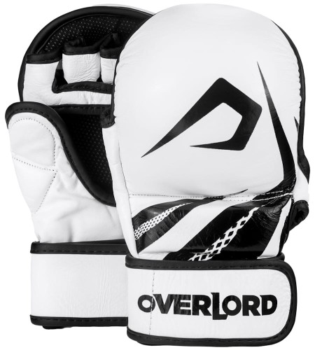 OVERLORD Rękawice MMA / Krav Maga Sparingowe SPARRING Biało-Czarne