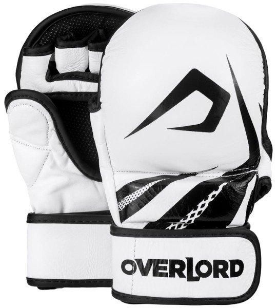 OVERLORD Rękawice MMA / Krav Maga Sparingowe SPARRING Biało-Czarne