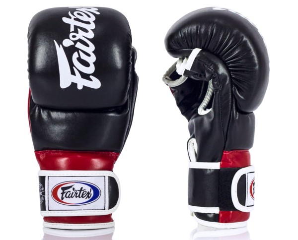FAIRTEX Rękawice MMA / Krav Maga Sparingowe FGV18 Czarno-Czerwone