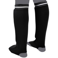 FAIRTEX Ochraniacze Piszczeli i Stopy Elastyczne z Rzepem Czarne