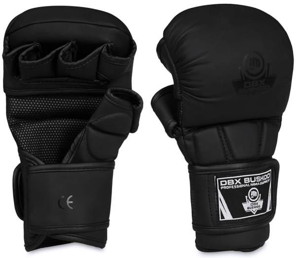BUSHIDO Rękawice MMA / Krav Maga Sparingowe E1V9 BLACK MASTER