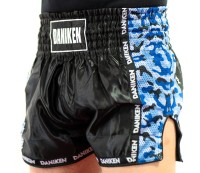 DANIKEN Spodenki do Kickboxingu / Muay Thai SPECIAL CAMO Niebieskie