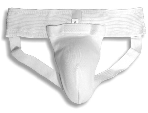 BUSHI Suspensor Ochraniacz Krocza Bawełniany Biały