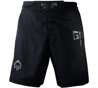 GROUND GAME Spodenki MMA Athletic Black Shiny