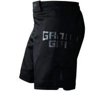GROUND GAME Spodenki MMA Athletic Black Shiny