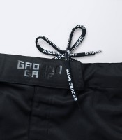 GROUND GAME Spodenki MMA Athletic Black Shiny