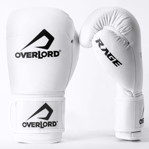 OVERLORD Rękawice Bokserskie RAGE  Białe