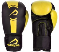 OVERLORD Rękawice Bokserskie BOXER Dziecięce Czarno-Żółte