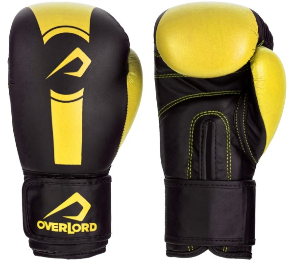 OVERLORD Rękawice Bokserskie BOXER Dziecięce Czarno-Żółte